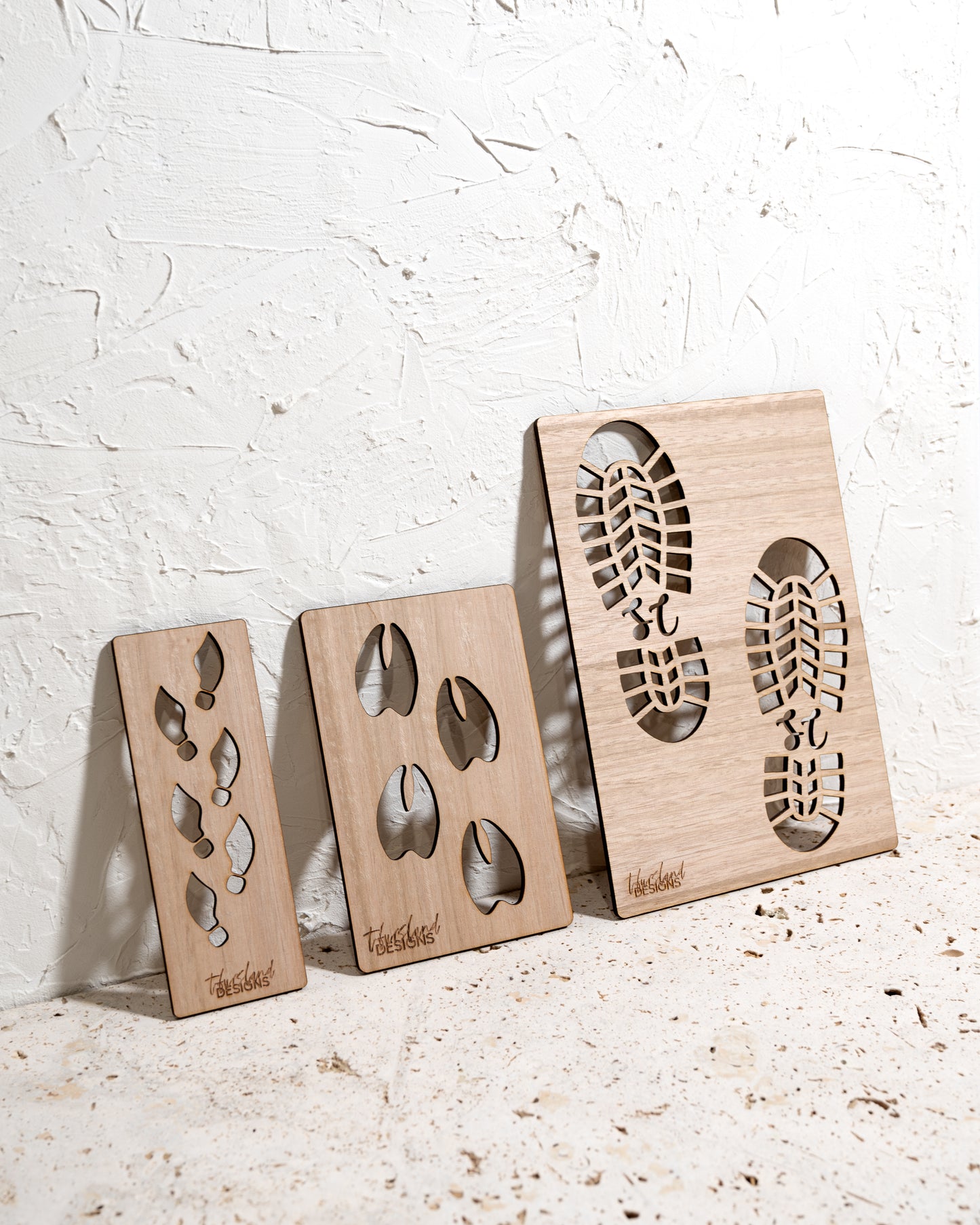 Reindeer Hoof-Print Stencil