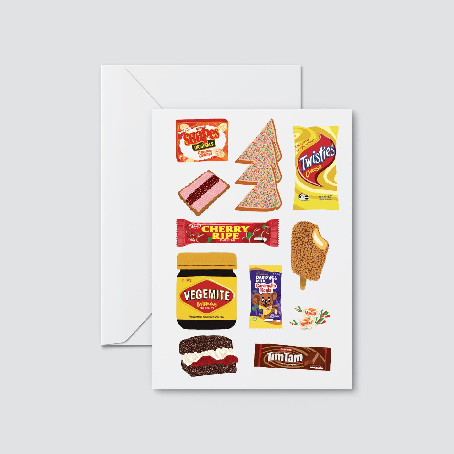 The 'Iconic Aussie Snacks' Greeting Card