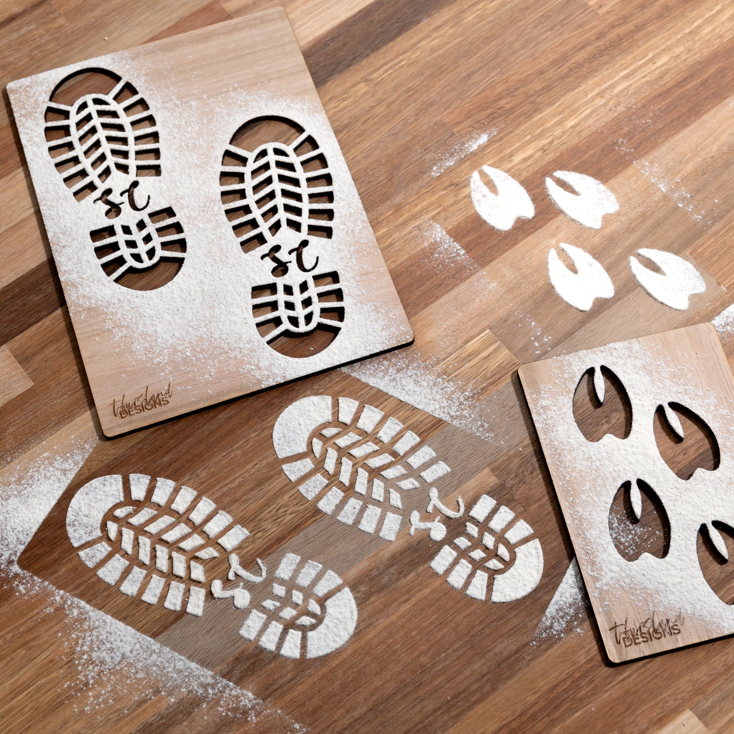 Reindeer Hoof-Print Stencil