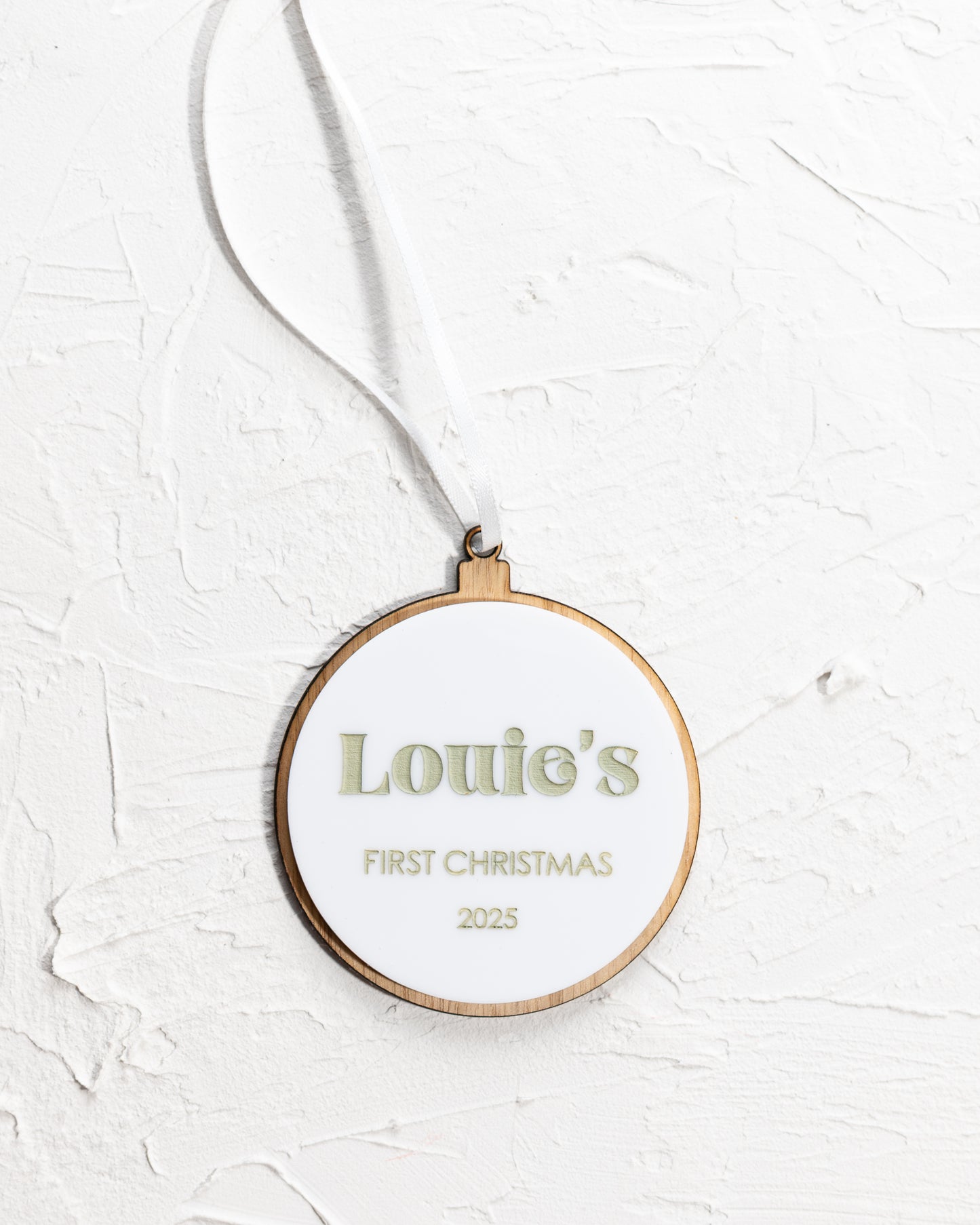 Personalised First Christmas Bauble
