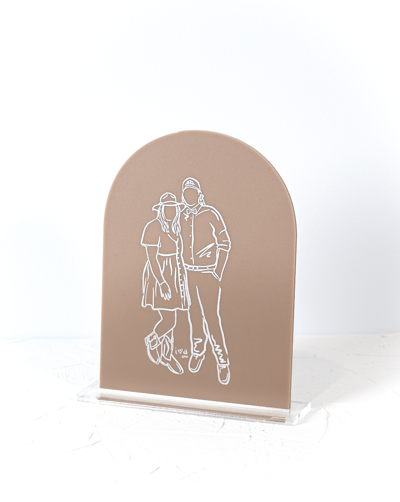 Engraved Acrylic Portrait Arch