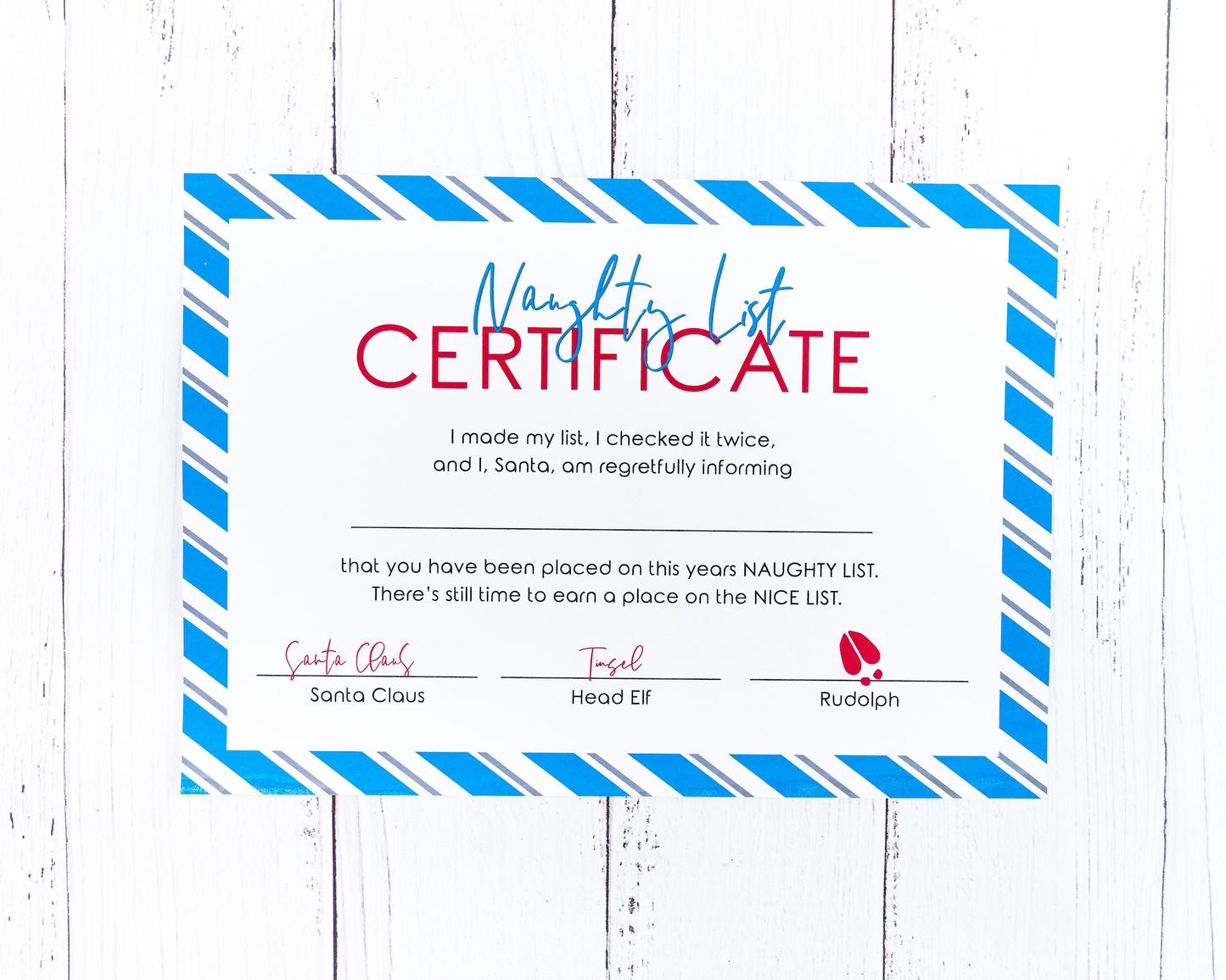 Naughty & Nice List Certificate Bundle- Printable