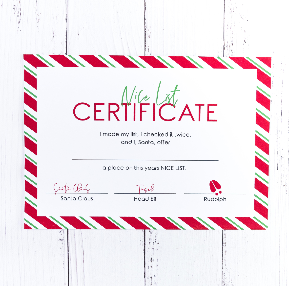 Naughty & Nice List Certificate Bundle- Printable