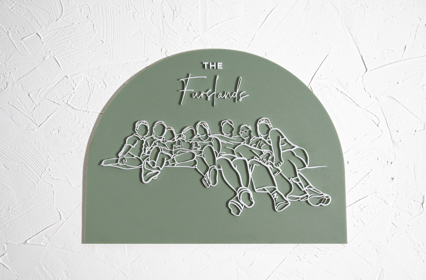 Wide Acrylic Arch Family Portrait
