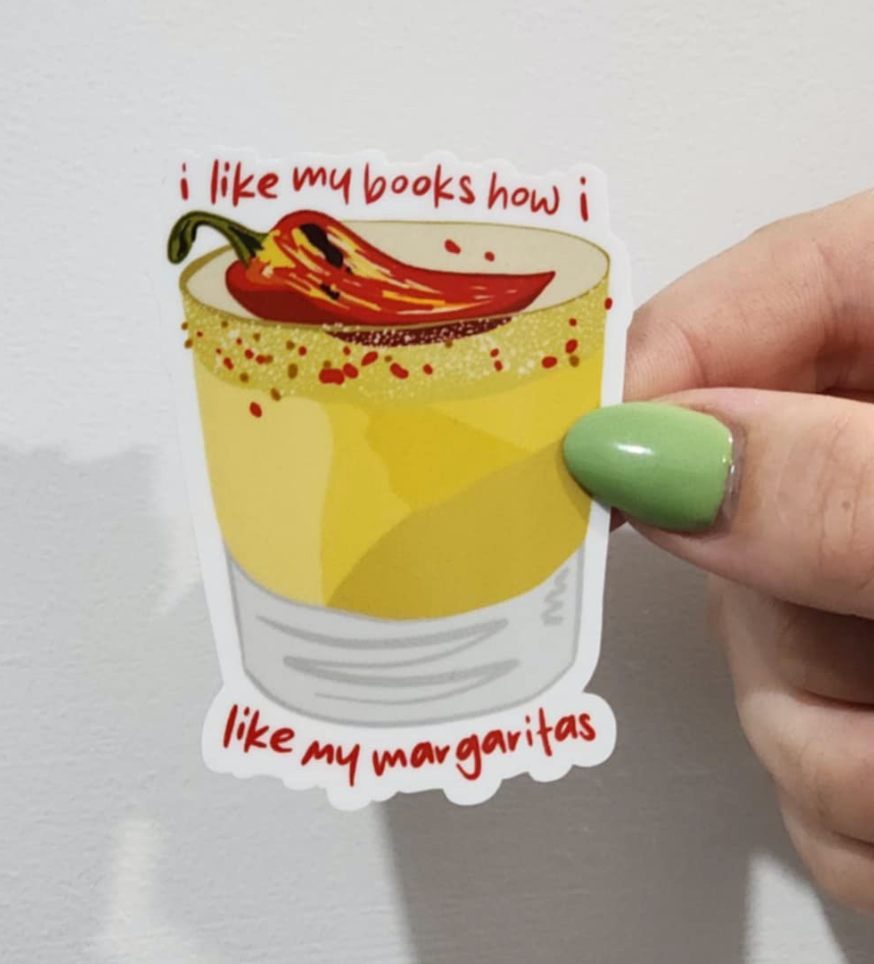 The 'Spicy Books & Spicy Margs' Sticker