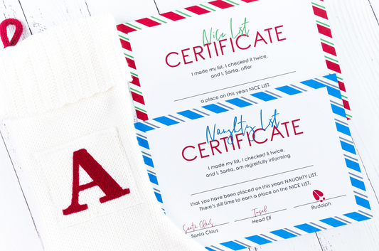 Naughty & Nice List Certificate Bundle- Printable