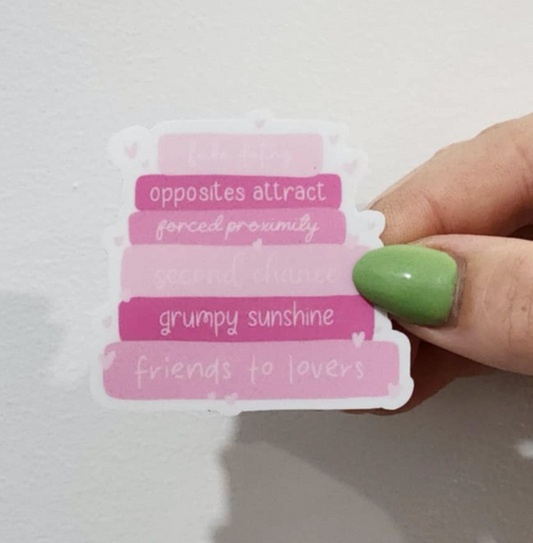 The 'Book Tropes Stack' Sticker