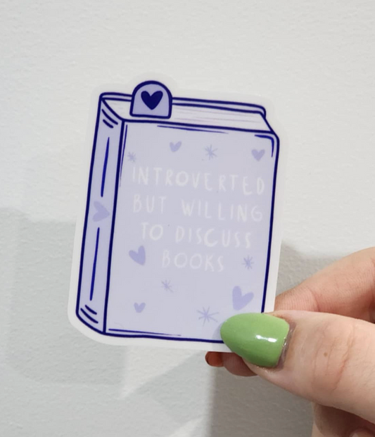 The 'Introverted Reader' Sticker