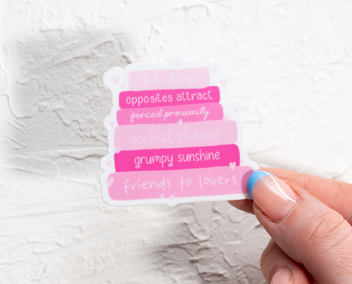 The 'Book Tropes Stack' Sticker