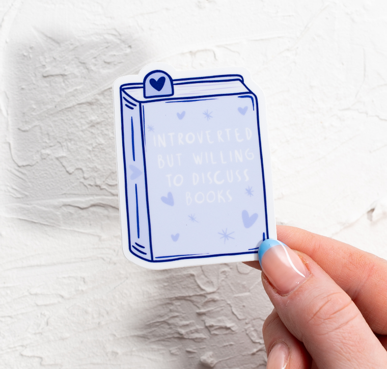 The 'Introverted Reader' Sticker