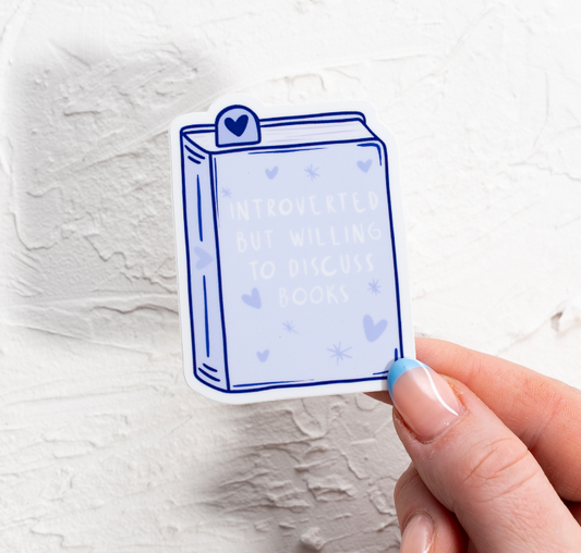 The 'Introverted Reader' Sticker